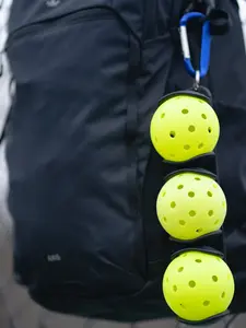 Pickleball Ball Holder Clip – 3-Ball Storage with Carabiner for Backpack, Net, or Fence – Secure, Lightweight, Durable & Convenient