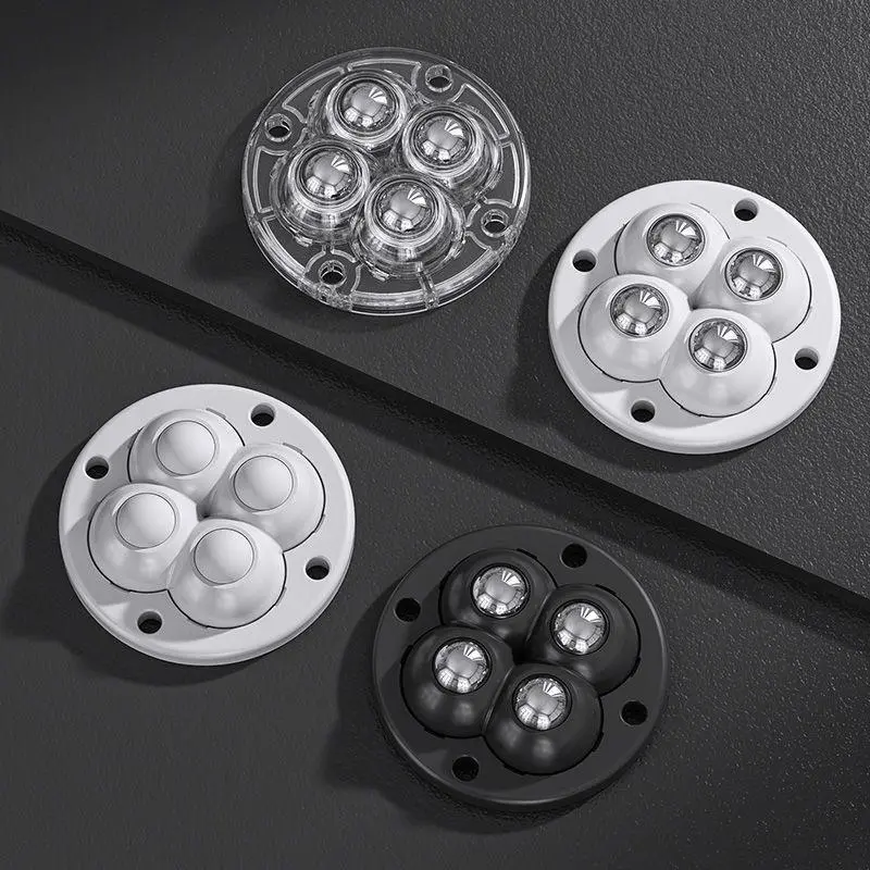 360° Rotatable Luggage Wheel, 4 Counts Self Adhesive Ball Wheel, Silent & Strong Load-bearing Wheel for Suitcase, Furniture, Kitchen Tool