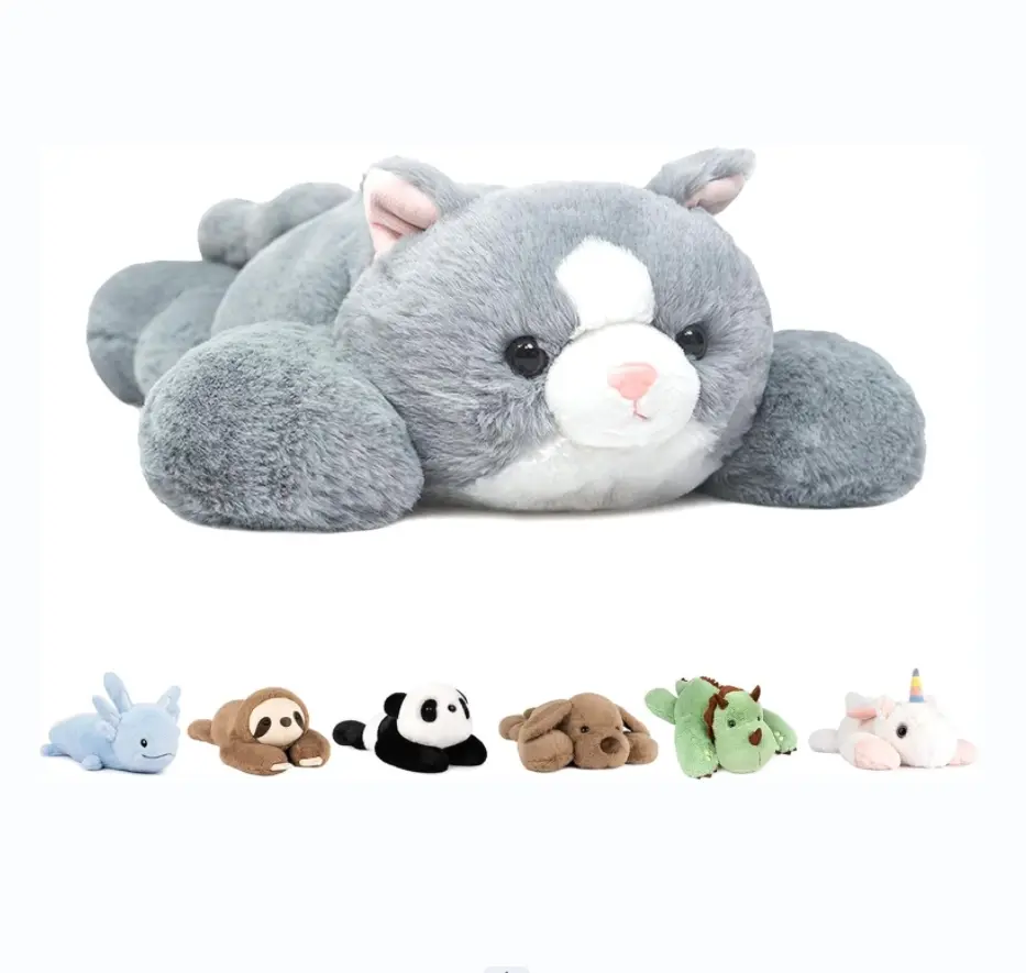 Niuniu Daddy Weighted Stuffed Animal Toy Cat Plush Toys Best Birthday Gift for Kids Stuffed Animal Pillow anxiety relief