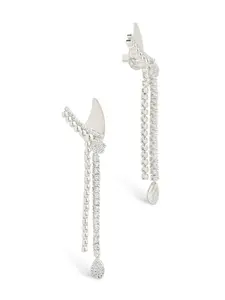 Lowen CZ Beaded Dangle Stud Earrings