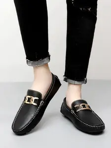 Men's Fashion Casual Handmade Loafers Walking Shoes with Anti-Slip Rubber Soles, Suitable for Walking and Nightclub Party Driving