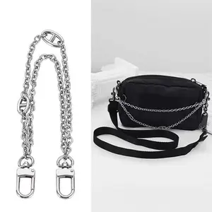 Double Layer Bag Chain For Handbag Decorative Alloy Exquisite DIY Purse Chain Replacement Shoulder Bag Parts Accessories Handles