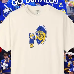 hockey graphic tee - cute and funny illustration, game day gift for Sabres fans