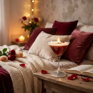 Aesthetic Cocktail Scented Candle Coffee Aroma Romantic Home Decor Gift for Her Cute Room Decoration