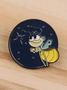 Adorable Firefly Enamel Brooch Pin, Personalized Zinc Alloy Badge, Unique Design Badge, Fashion Accessory for Men& Women, Perfect Gift For Her, Durable Metal Pins