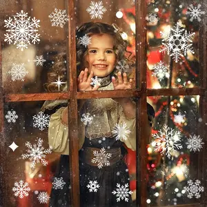 438Pcs Snowflake Window Stickers for Christmas Decorations
