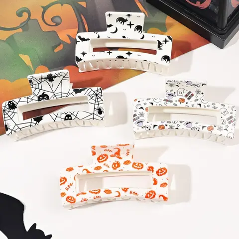 2026 New Arrival Halloween Limited Edition, Halloween Hair Clips Set, Pumpkin Ghost Bat Moon Designs, Anti-Slip Strong Hold, Party Festival Daily Use, Everyday Hairstyles, Colorful Holiday Accessories, Trick or Treat, Dark Gothic Style, Cosplay
