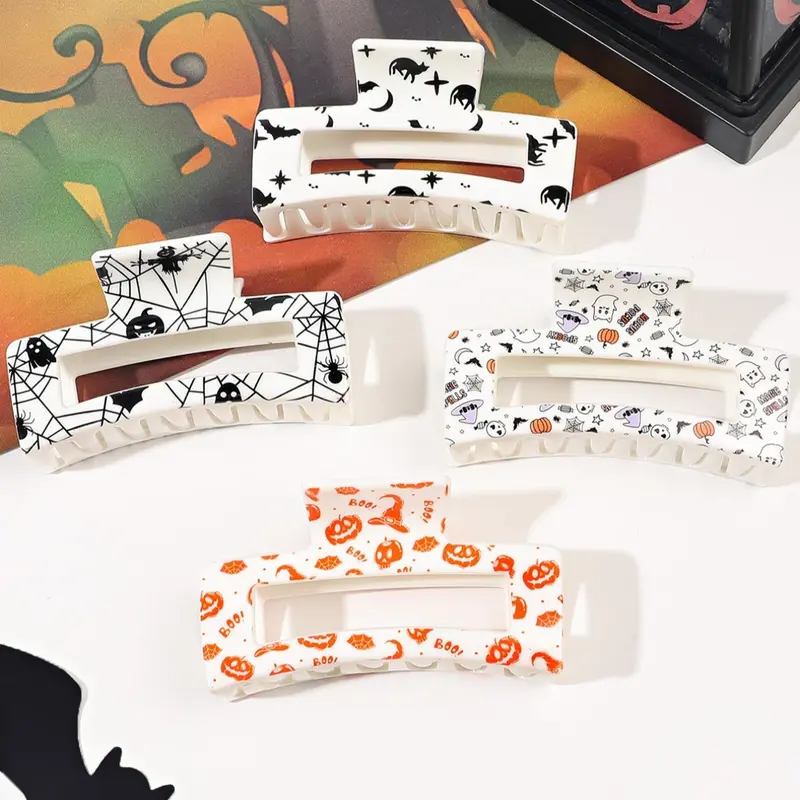 2026 New Arrival Halloween Limited Edition, Halloween Hair Clips Set, Pumpkin Ghost Bat Moon Designs, Anti-Slip Strong Hold, Party Festival Daily Use, Everyday Hairstyles, Colorful Holiday Accessories, Trick or Treat, Dark Gothic Style, Cosplay