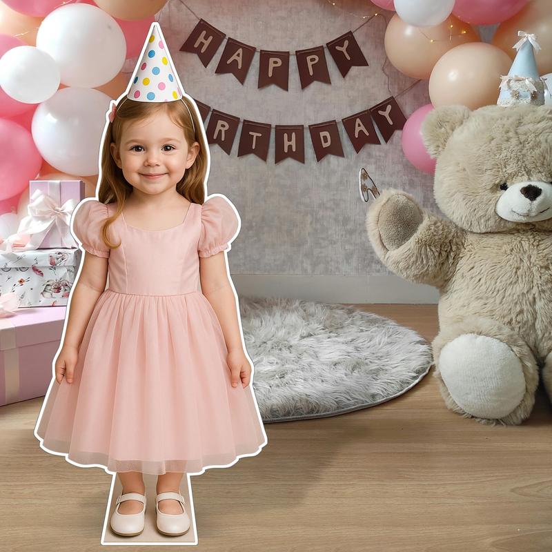 Custom Life Size Cardboard Cutout from Photo Waterproof Standee for Wedding Graduation Personalized Prop Made in USA Ideal for Parties Birthdays Pranks