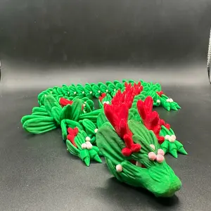 3d printed mistletoe dragon articulated