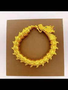 New Dragon Bone Chain Bracelet for Men, Bold Dragon Head Design, Casual Ethnic Style, High-Quality Hand Chain