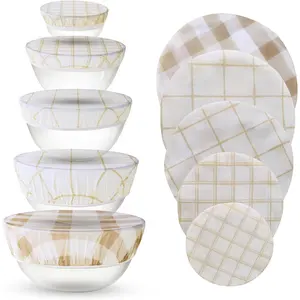 5-Size  Bowl Covers for Bread Proofing - Beeswax Bowl Covers  4/6/8/10/12 Inch - Elastic  Cloth Sourdough Cover - Shower Caps for Sourdough Bread (Simple style)