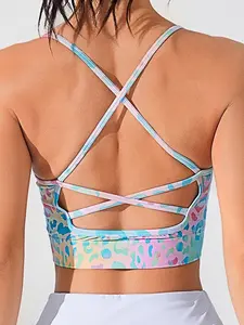 Women's Sport Bra, Light Impact, Cross Back Design, Gym and Yoga, Comfortable Workout Top, Pilates, Running, Lightweight Training, Strappy Sports Bras