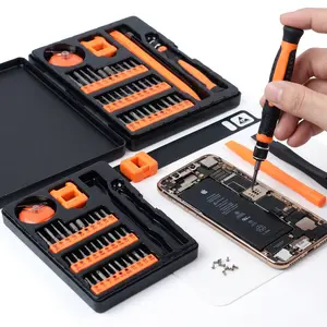 42-Piece Mini Precision Multi-Screwdriver Kit with S2 Alloy Steel, Non-Slip Handle, Insulated Safety, and Screw-Grabbing Star-Head Screwdrivers for Tech Repair