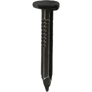 1 Inch Fluted Hardened Concrete Masonry Nails - High Strength Cut Carbon Steel Pointed Nails for Cinder Block, Concrete Walls, Cement Board, 25mm Length, Pack of 100