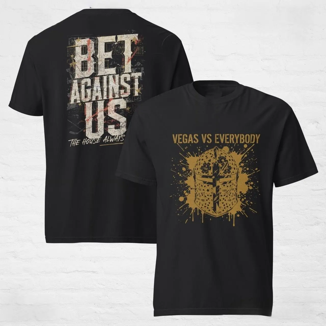 2 sided Vegas Vs Everybody Shirt, Hockey Fan Tee, Desert Playoff Shirt