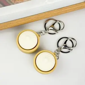 Funny Bao Bun Fidget Clicker Keychain -Squishy Bun Clicker Stress Relief Toy,Party Keyring Set, Small Pendant for Bags And Backpacks