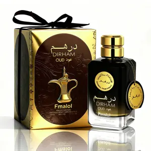 Dubai Agarwood Captivating Oud Men's Eau de Toilette 100 ml, Dirham Luxury Gift Box, Long-Lasting Oriental Woody Fragrance, Ideal for Men, Oriental Fragrances