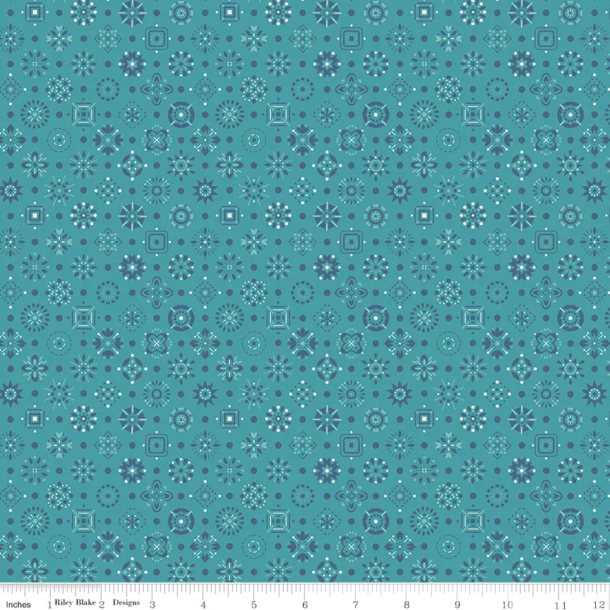 Farmer's Daughter Raindrop Fabric by the Yard or Fat Quarter | by Lori Holt for Riley Blake