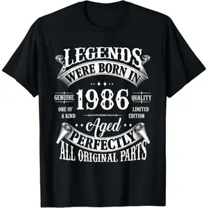 Born in 1986 – Celebrate 40 Years with This Vintage Tee