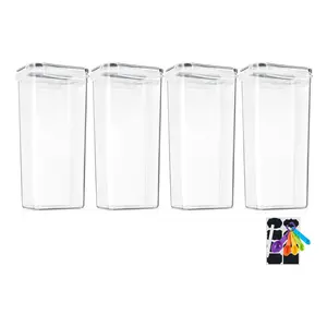 Sorbus 4 Pack A irtight Cereal Dispenser Set w ith Lids