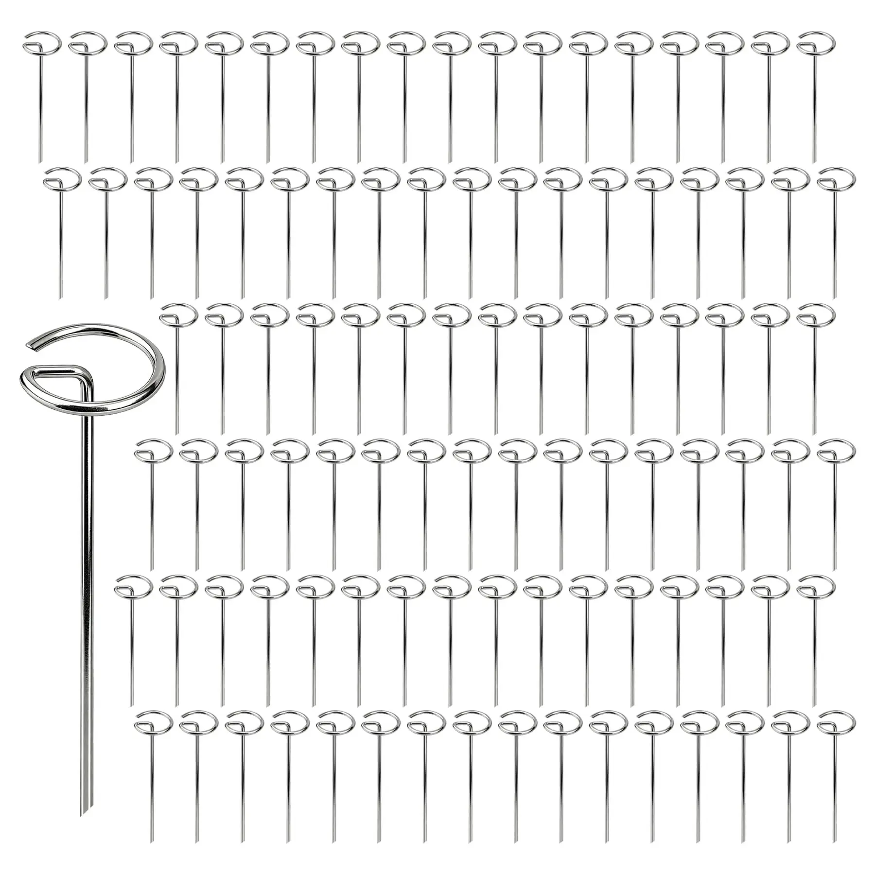 Garden Stakes G-Shape Round Top Pegs for Securing Ground Covers Weed Control Boards Tents Outdoor Projects Garden Supplies
