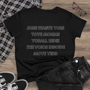 Blink 182-I Miss You Lyrics - Women's Cotton Tee - Hilarious Emo Merch - Don't Waste Your Time - Voice Inside My Head - Sizes S - 3XL