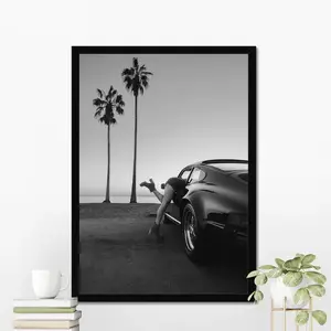 Vintage Car Poster, 911, Classic Sports Car Wall Art, Vintage Girl Car Poster, Iconic Car Poster, Old Car Poster, Vintage Sports Car Artistic Cotton Decor Print Artwork Matte Minimalist Ornaments Decoration Photo posters
