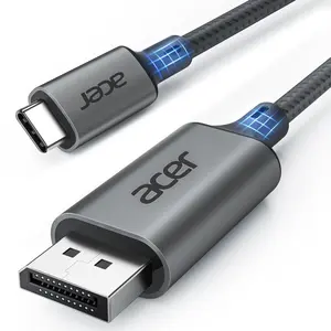 USB C to DisplayPort Cable 6.6 FT (4K@60HZ 2K@165Hz), Type-C to DisplayPort Cord (Sturdy Aluminum, Plug & Play) Thunderbolt 3/4/5 Compatible For MacBook Pro/Air, iPhone 16 Pro/Max, XPS, Surface