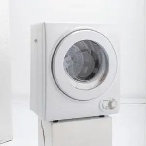 【Summervibes】Ubesgoo GYJ28-88H1 2.5kg 1.6cuft Dryer 110.00V 850.00W With Lower Right Mechanical Knob Plastic Transparent ABS Door White Household Drum Type Arc