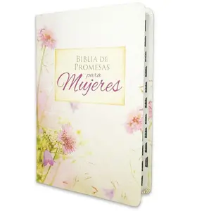 Biblia de Promesas para Mujeres Letra Gigante 13pts  RV1960 imit. piel blanco floral