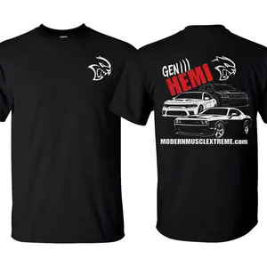 Gen III HEMI Mopar T-Shirt – Dodge Muscle Car Tee With Hellcat Logo And Modern Muscle Graphics, Classic Streetwear Gift For Men Car Enthusiast Top Menswear