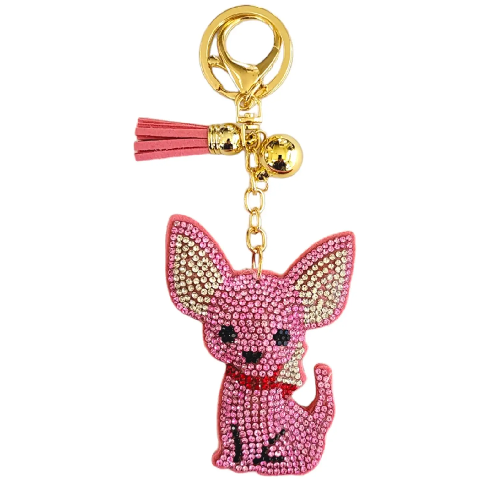 Pink Chihuahua Gold Hardware