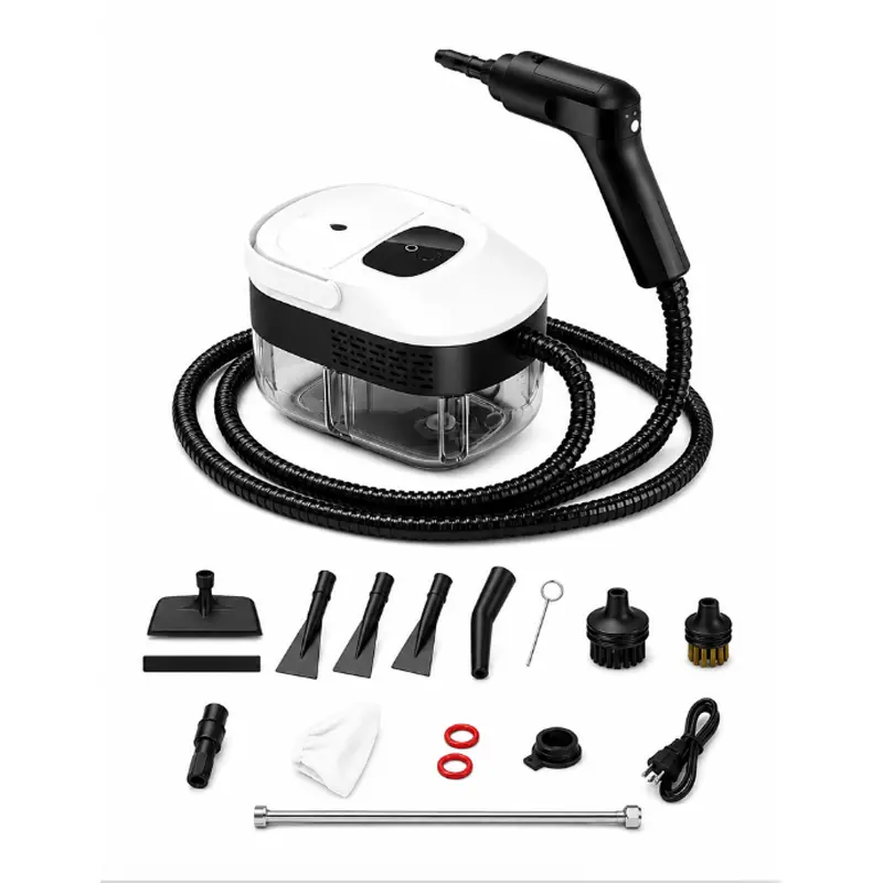 Handheld Steam Cleaner - 2500W Power, 3 Bar High Pressure, 230°F (110°C) High Temperature, 15-Second Quick Heating, Portable Design with 15-Piece Accessories Set for Multiple Surfaces Deep Cleaning