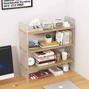 Desktop storage rack, desk bookshelf, office workstation organizer, acrylic dormitory desk multi-layer storage shelf