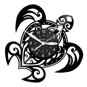 Turtle Vinyl Record Wall Clock