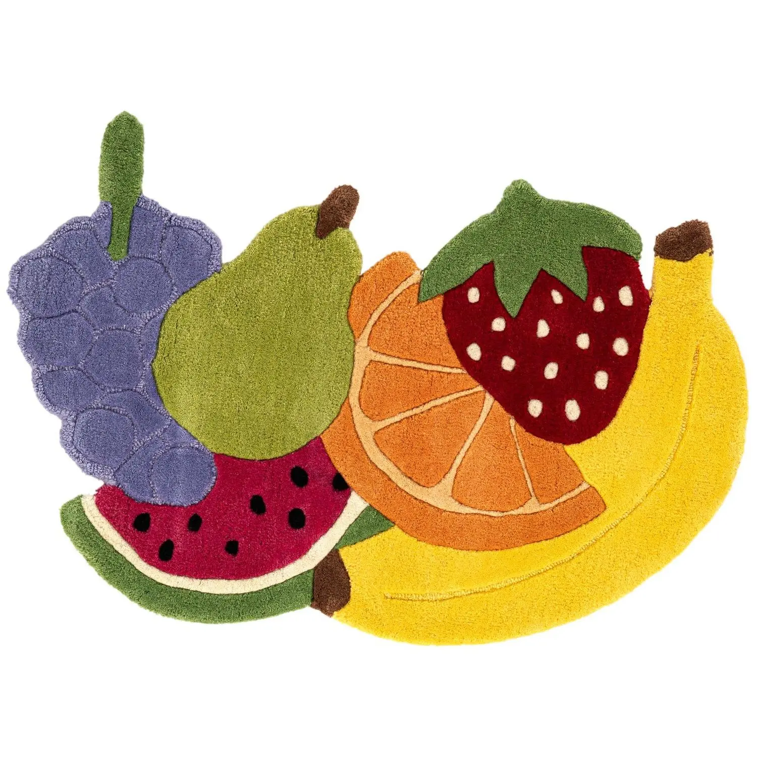 Rugs.com x HappyRugs Tufted Fruit Salad Modern Area Rug - Indoor Floor Rug for Home Decor