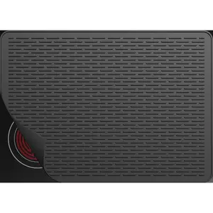 Stove Top Cover for Electric Stove, Dish Drying Mat for Kitchen, Glass Cooktop Protector, Heat Resistant Waterproof Foldable Anti-Slip Silicone Mat (Black, 30''L x 21''W)