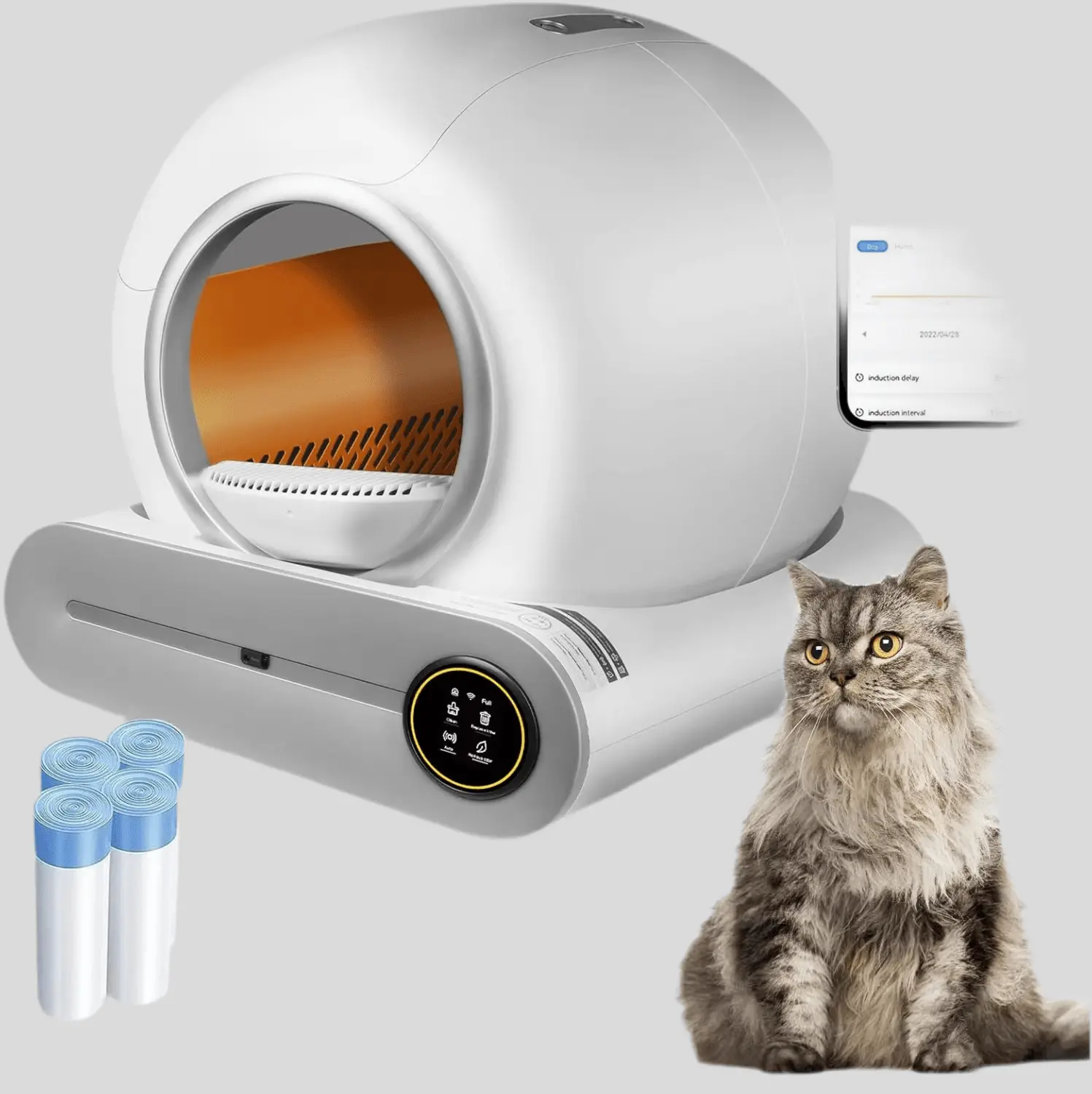 PurifyBox 2024 - Extra-Large Self-Cleaning Litter Box with Odor Control & Health Tracking