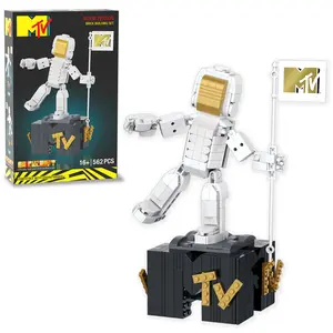 Brickcraft MTV Moon Person Building Set, 562-Piece Collectible Award Trophy Model Kit for Adults & Teens 16+