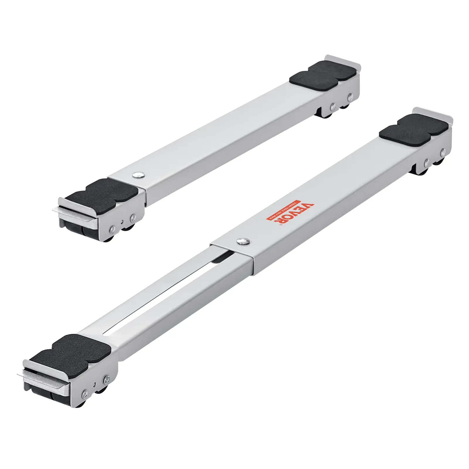 【summerfinds】VEVOR Heavy-Duty Steel Universal Appliance Rollers Furniture Lift Mover, 660 lbs Total Load, 17.5-27.6 In Extendable Secure Mobile Base, 16 Large Polypropylene Wheels, for Washing Machines, Refrigerators