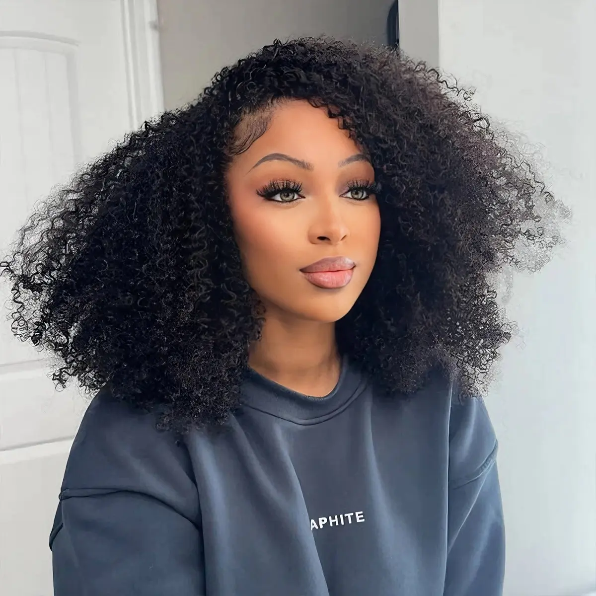 【New Arrival】Afro Kinky Curly Half Wig Flip Over Wear Go Glueless Wig Salon Quality 200 Density 100% Human Hair Drawstring Wig for Beginners #Summersale