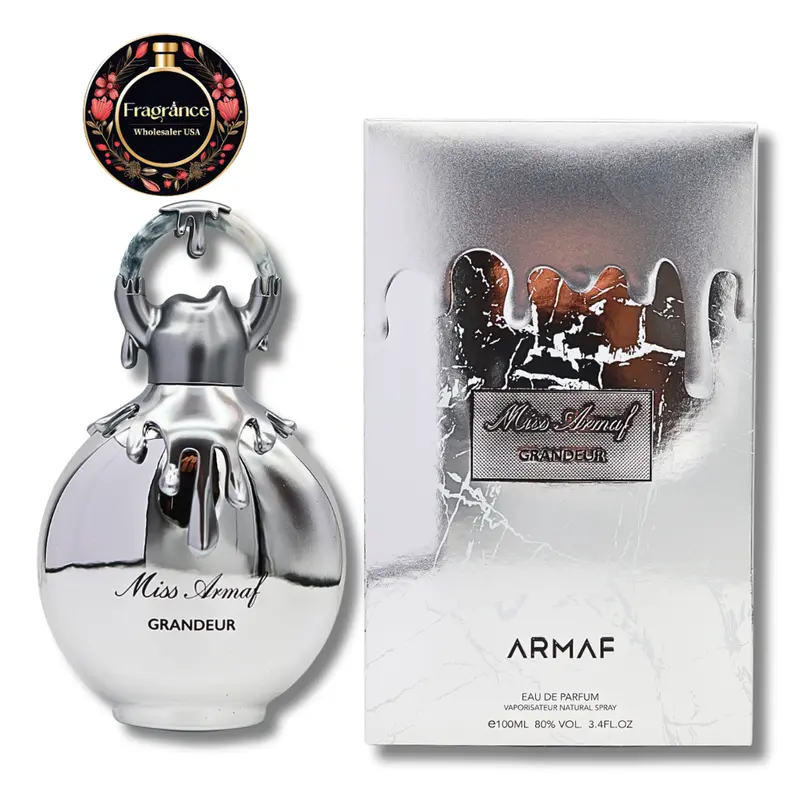 Armaf Miss Grandeur Eau de Parfum (EDP) Spray for Women, 3.4 fl oz Alcohol-Base Women Perfumes with Citrus Floral, Floral Woody Notes, Amber Musk Finish, Patchouli Depth & Powdery Sweet Aura, Long-Lasting Signature Scent for Adults, Scent Layering