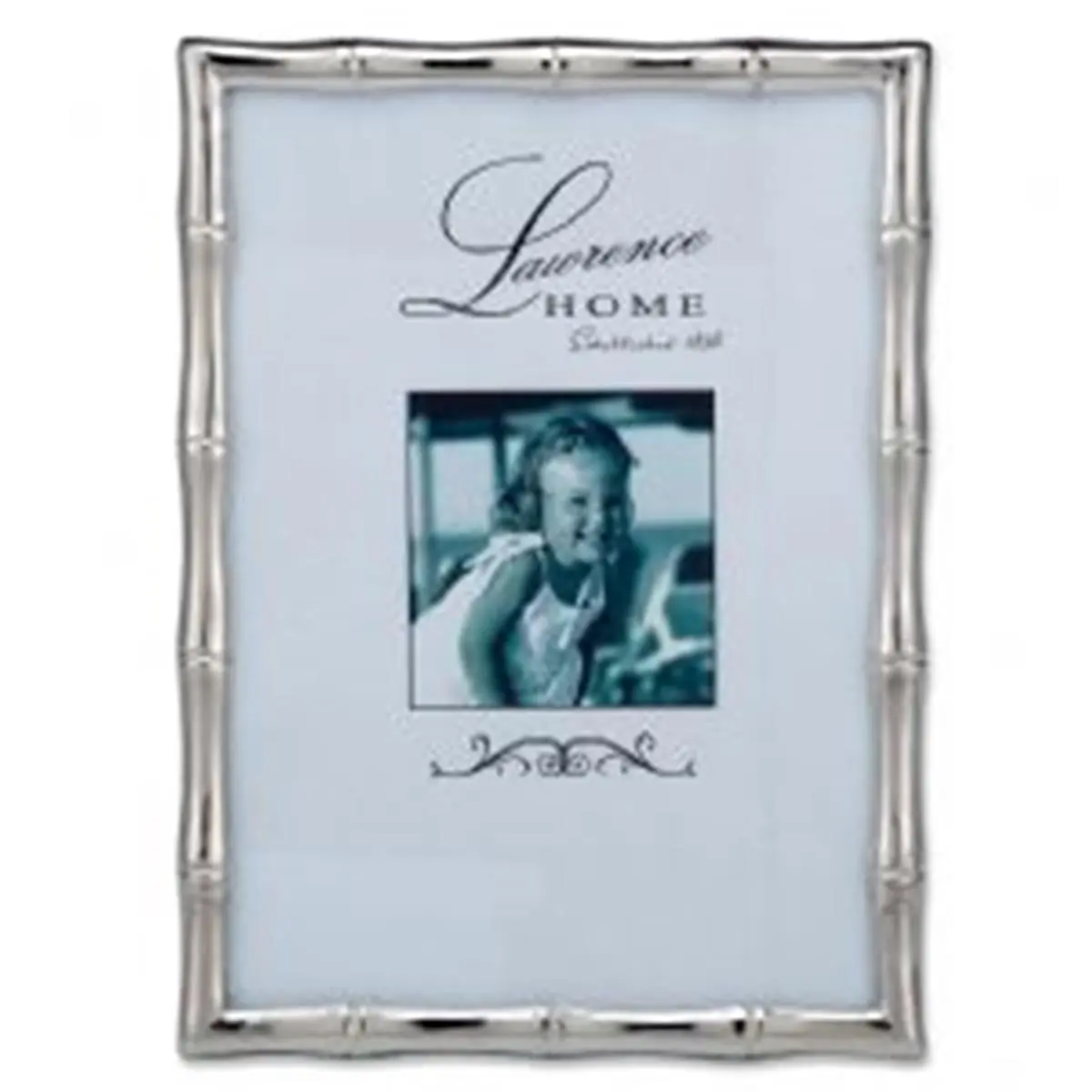 LawrenceFrames 5 x 7 in. Bamboo Picture Frame, Silver