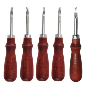 5Pcs Edge Leather Beveler Craft Edge Beveler Cutting Beveling Leather Skiver Tool for DIY (0.8/1/1.2/1.4/1.6mm) - Home Improvement.