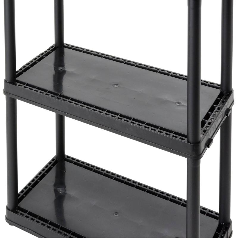 Gracious Living Light Duty Storage Shelving Unit Organizers, 3 Shelf (2 Pack)