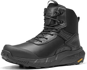 NORTIV 8 Men's Waterproof Military Tactical Work Boots Leather Motorcycle Combat Lightweight Non-Slip Hiking Boots for Men Defender