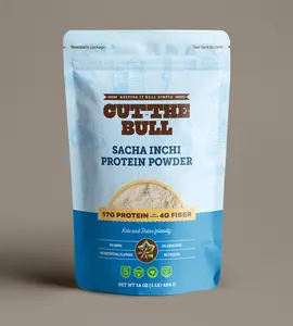 Cut the Bull Sacha Inchi Protein Powder - 17g Protein, 4g Fiber, Organic, Non-GMO, Plant-Based, No Additives or Fillers, Unflavored (16 oz)