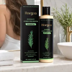 Rosemary Hydrolyzed Keratin Gentle Cleansing Shampoo, 220ml Liquid Haircare Cleanser, Lightweight Hair Wash for Thick Voluminous, Soft Smooth Shiny Hair, Daily Care for Women Men