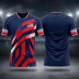 Soccer Jersey USA Football Shirt, Stars and Stripes Football Tee ,American Sports Fan Gift